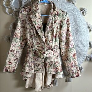 Vintage floral blazer